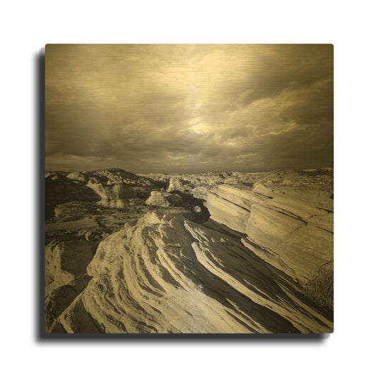 'Canyon View' By PhotoINC Studio Gold Metal Wall Art