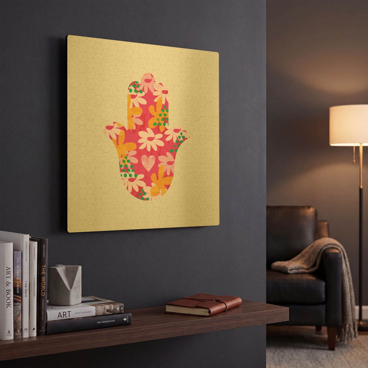 'LW4249' By Linda Woods Gold Metal Wall Art