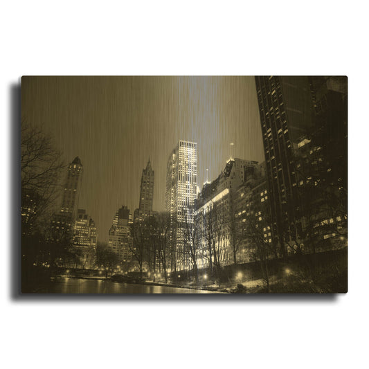 'Central Park View' By PhotoINC Studio Gold Metal Wall Art