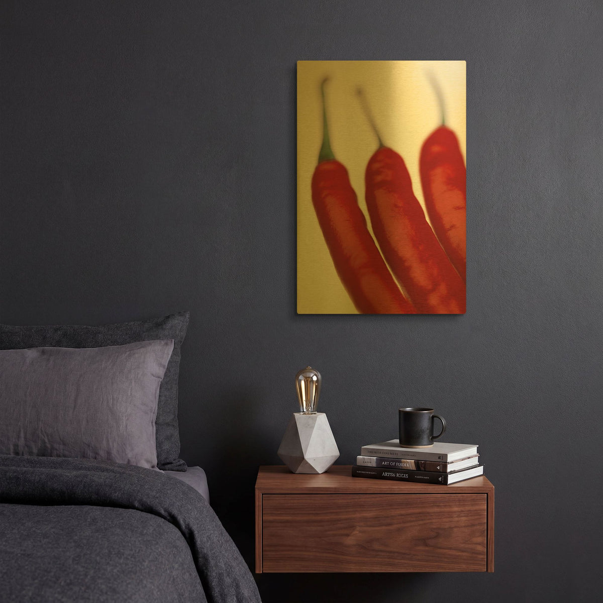 'Chili' By PhotoINC Studio Gold Metal Wall Art