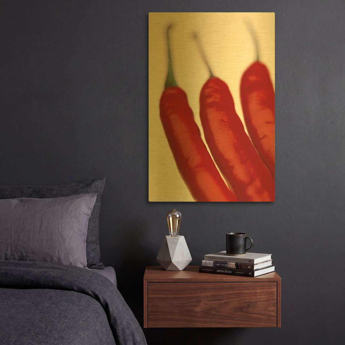 'Chili' By PhotoINC Studio Gold Metal Wall Art