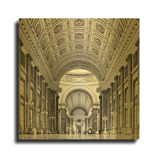 'Church' By PhotoINC Studio Gold Metal Wall Art