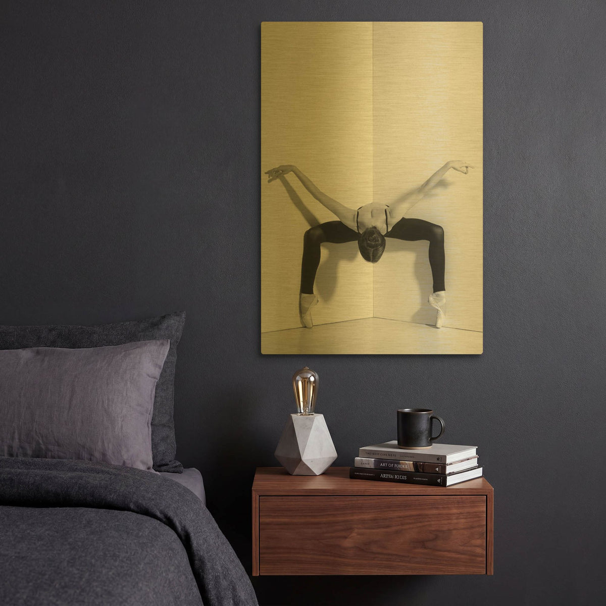 'Dance' By PhotoINC Studio Gold Metal Wall Art