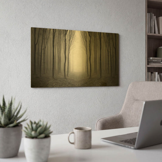 'Dark Woods' By PhotoINC Studio Gold Metal Wall Art