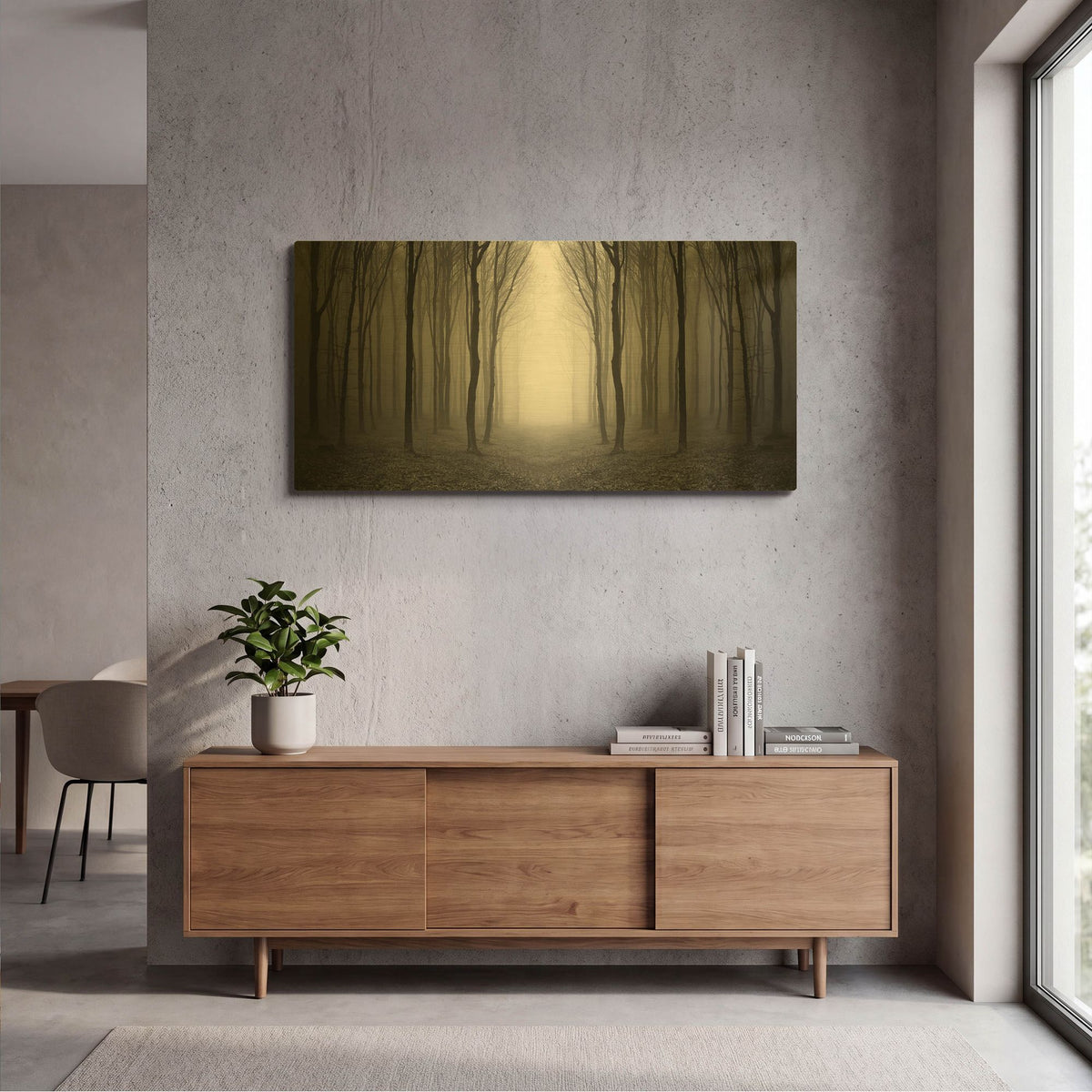 'Dark Woods' By PhotoINC Studio Gold Metal Wall Art