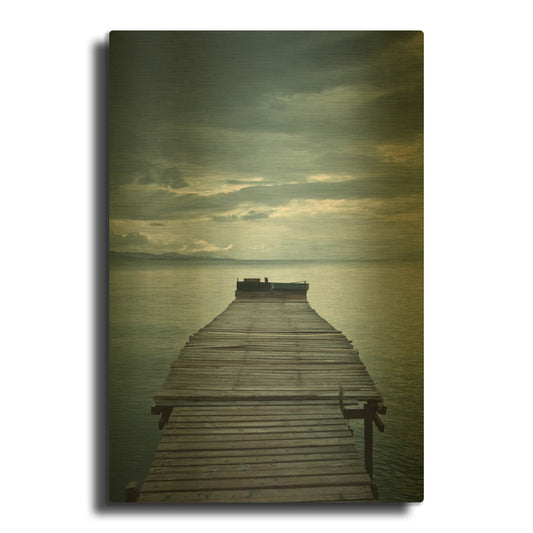 'Dock 1' By PhotoINC Studio Gold Metal Wall Art