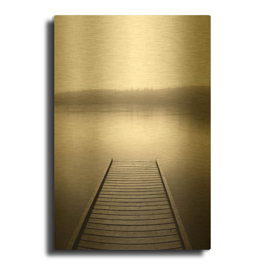 'Dock 2' By PhotoINC Studio Gold Metal Wall Art