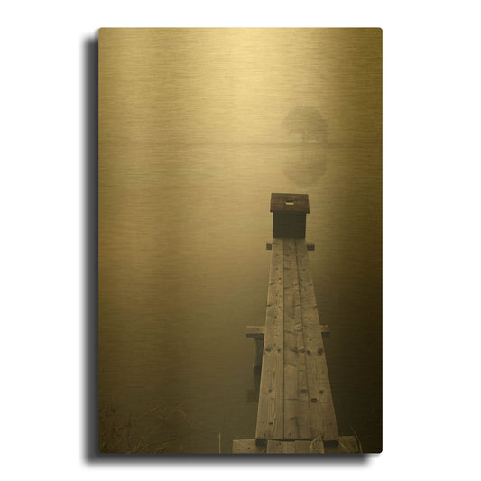 'Dock 4' By PhotoINC Studio Gold Metal Wall Art
