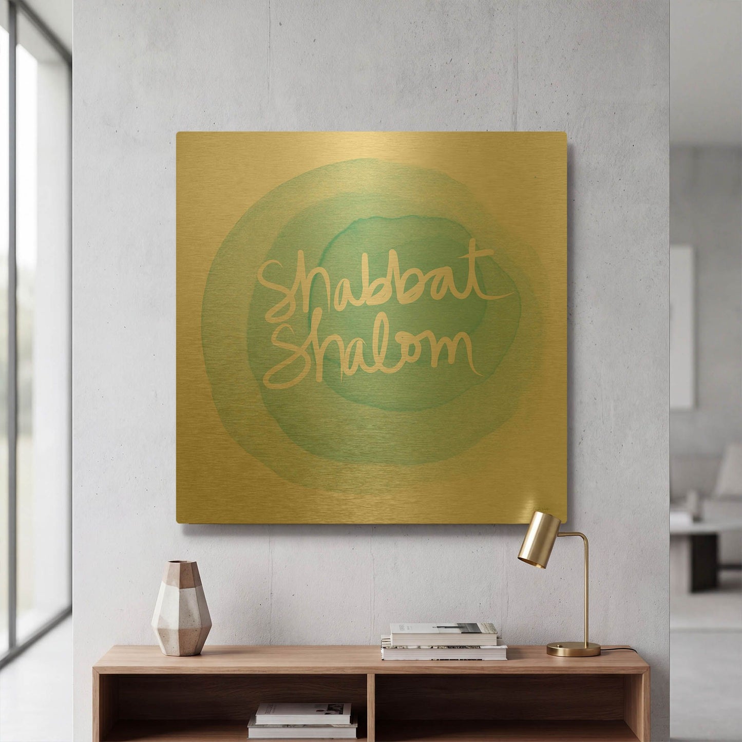 'LW4251' By Linda Woods Gold Metal Wall Art
