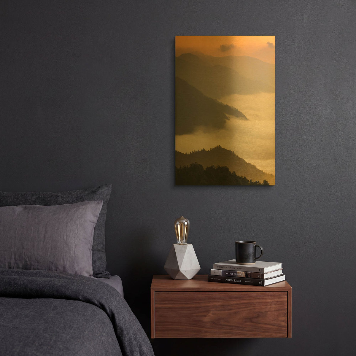 'Dusty Morning' By PhotoINC Studio Gold Metal Wall Art