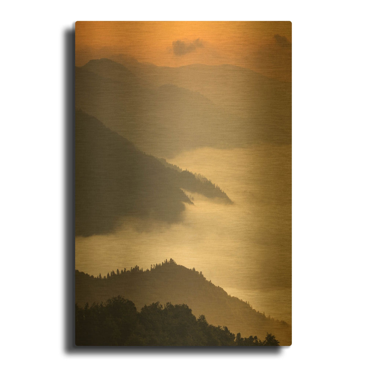 'Dusty Morning' By PhotoINC Studio Gold Metal Wall Art