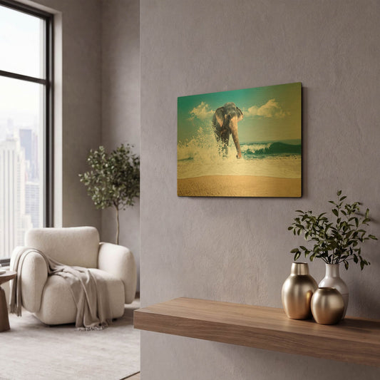 'Elephant' By PhotoINC Studio Gold Metal Wall Art