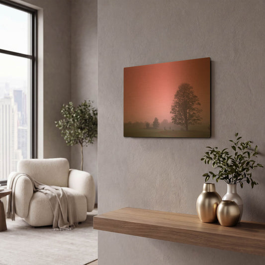 'Evening Fields' By PhotoINC Studio Gold Metal Wall Art