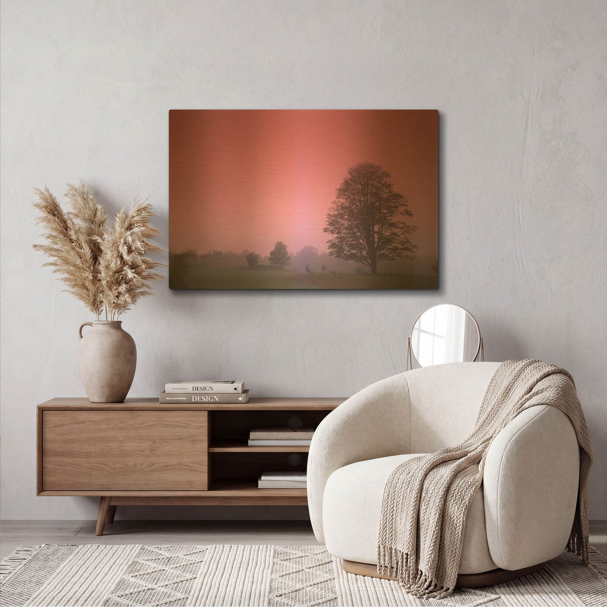 'Evening Fields' By PhotoINC Studio Gold Metal Wall Art