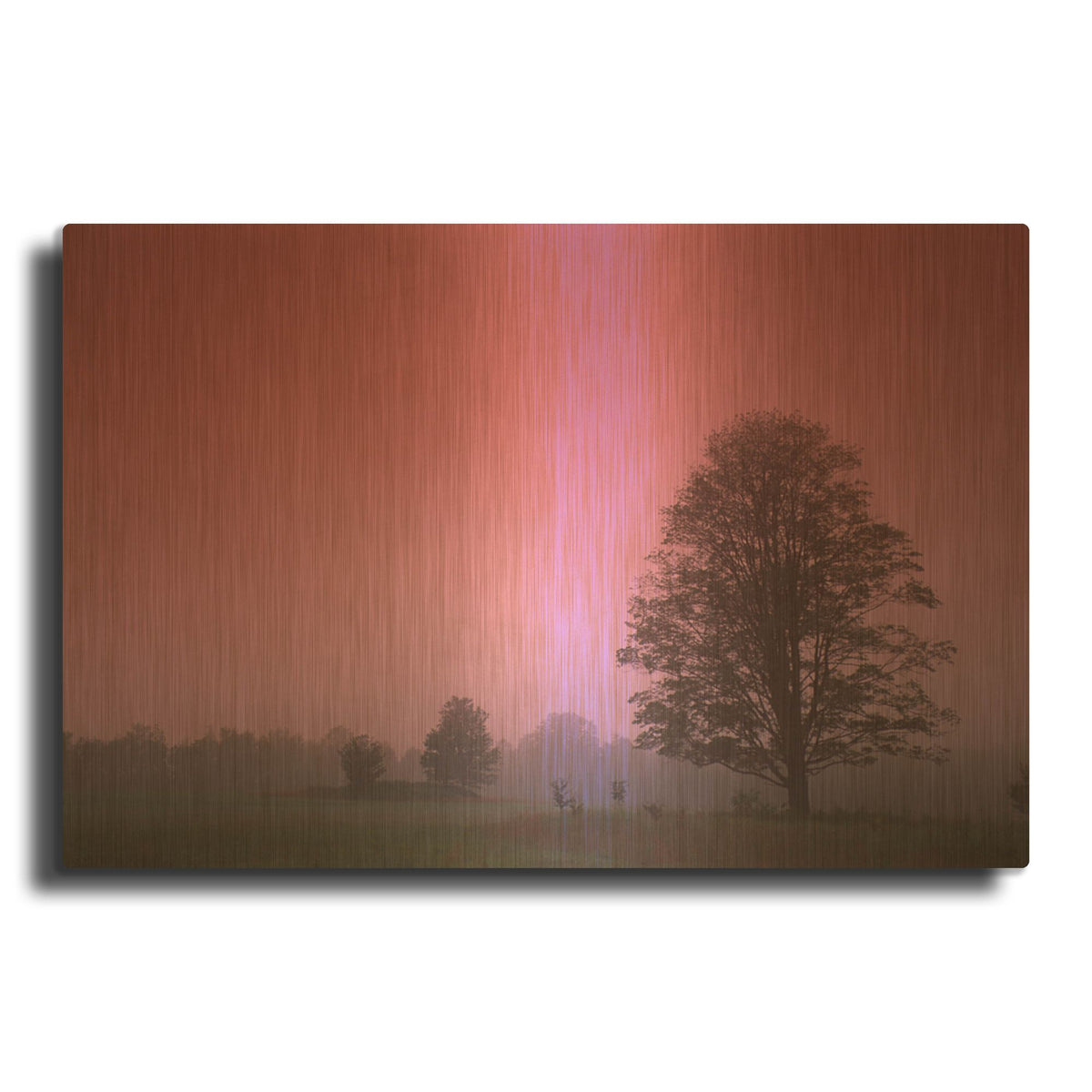 'Evening Fields' By PhotoINC Studio Gold Metal Wall Art