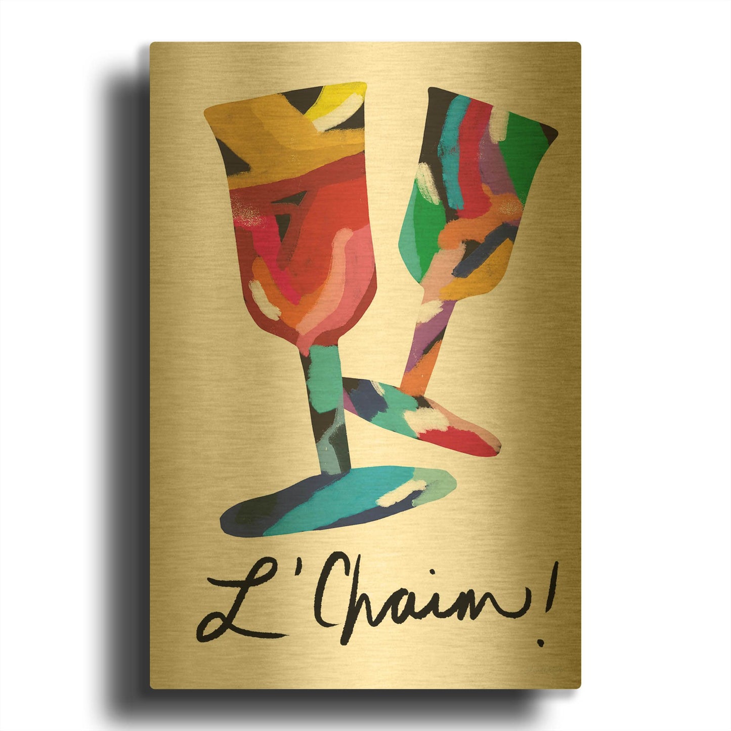 'LW4262' By Linda Woods Gold Metal Wall Art
