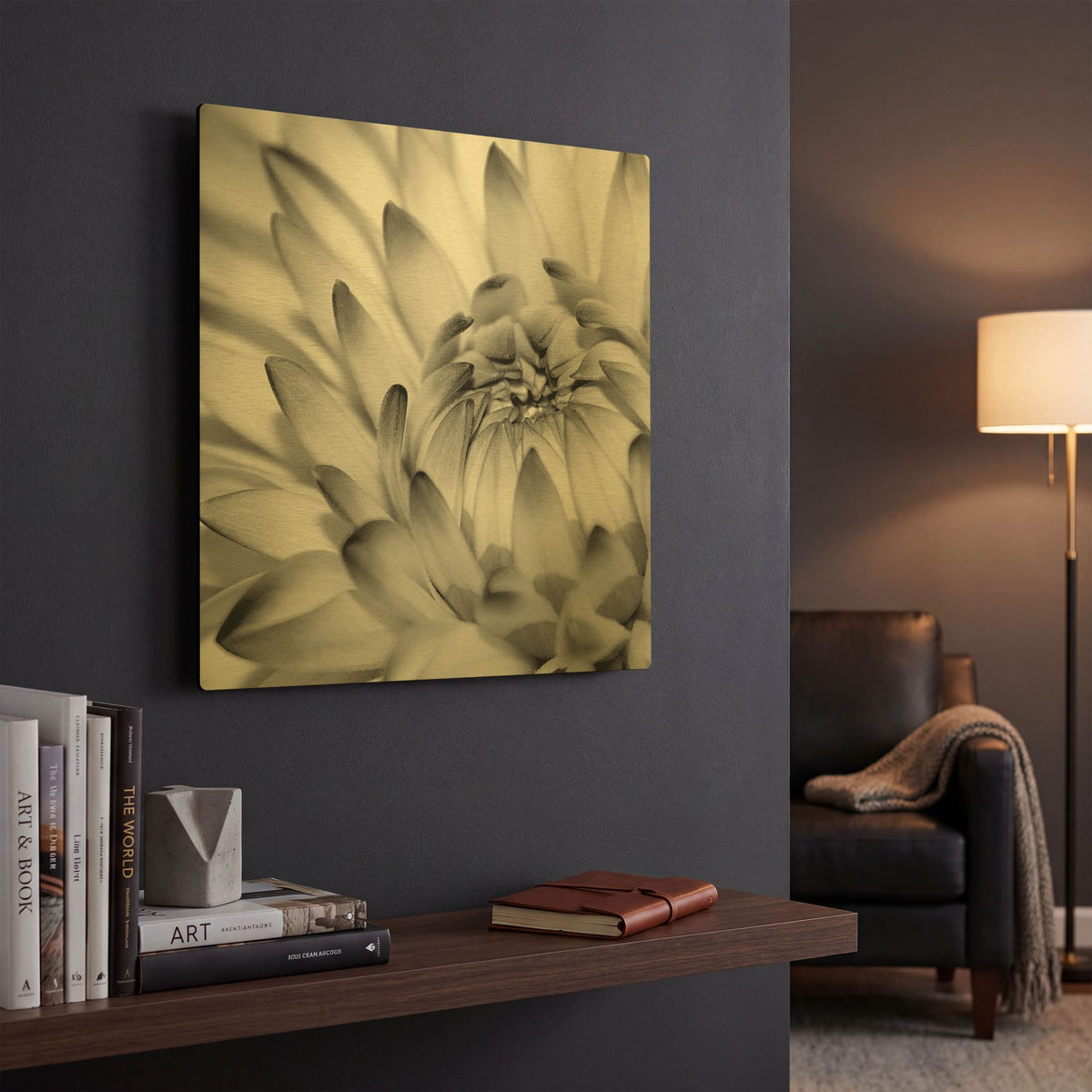 'Fibonacci 2' By PhotoINC Studio Gold Metal Wall Art