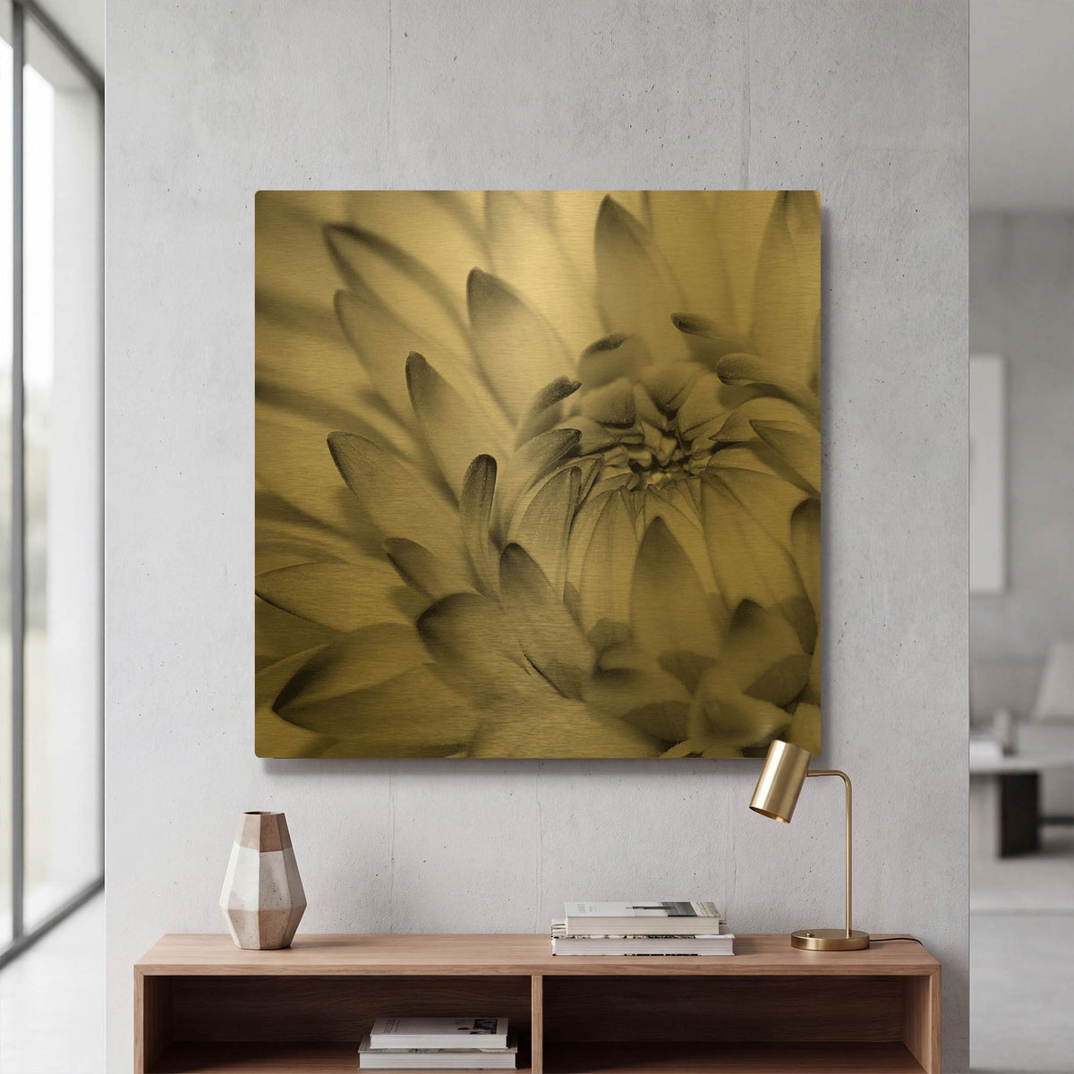 'Fibonacci 2' By PhotoINC Studio Gold Metal Wall Art