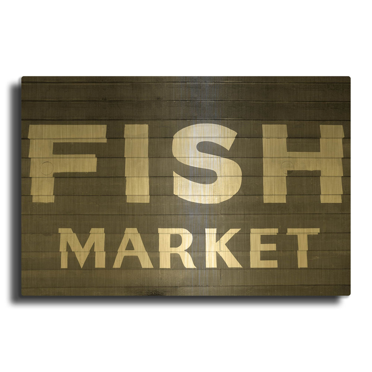 'Fish Market' By PhotoINC Studio Gold Metal Wall Art