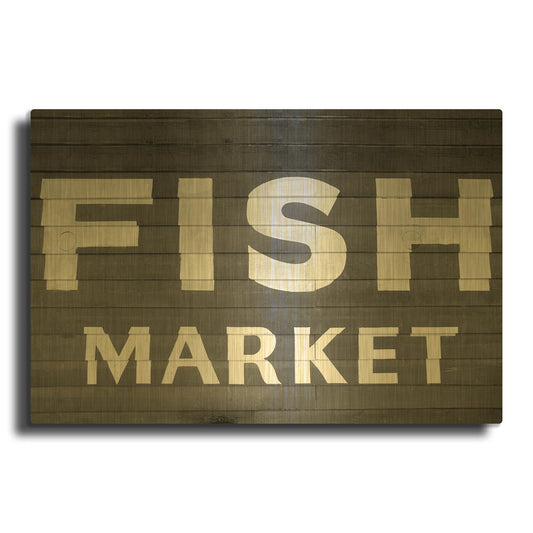 'Fish Market' By PhotoINC Studio Gold Metal Wall Art