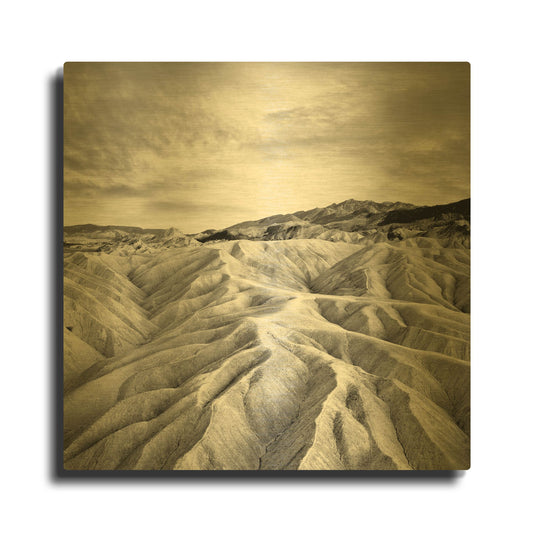 'Foot Of The Mountain' By PhotoINC Studio Gold Metal Wall Art