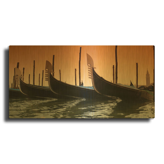 'Gondola' By PhotoINC Studio Gold Metal Wall Art