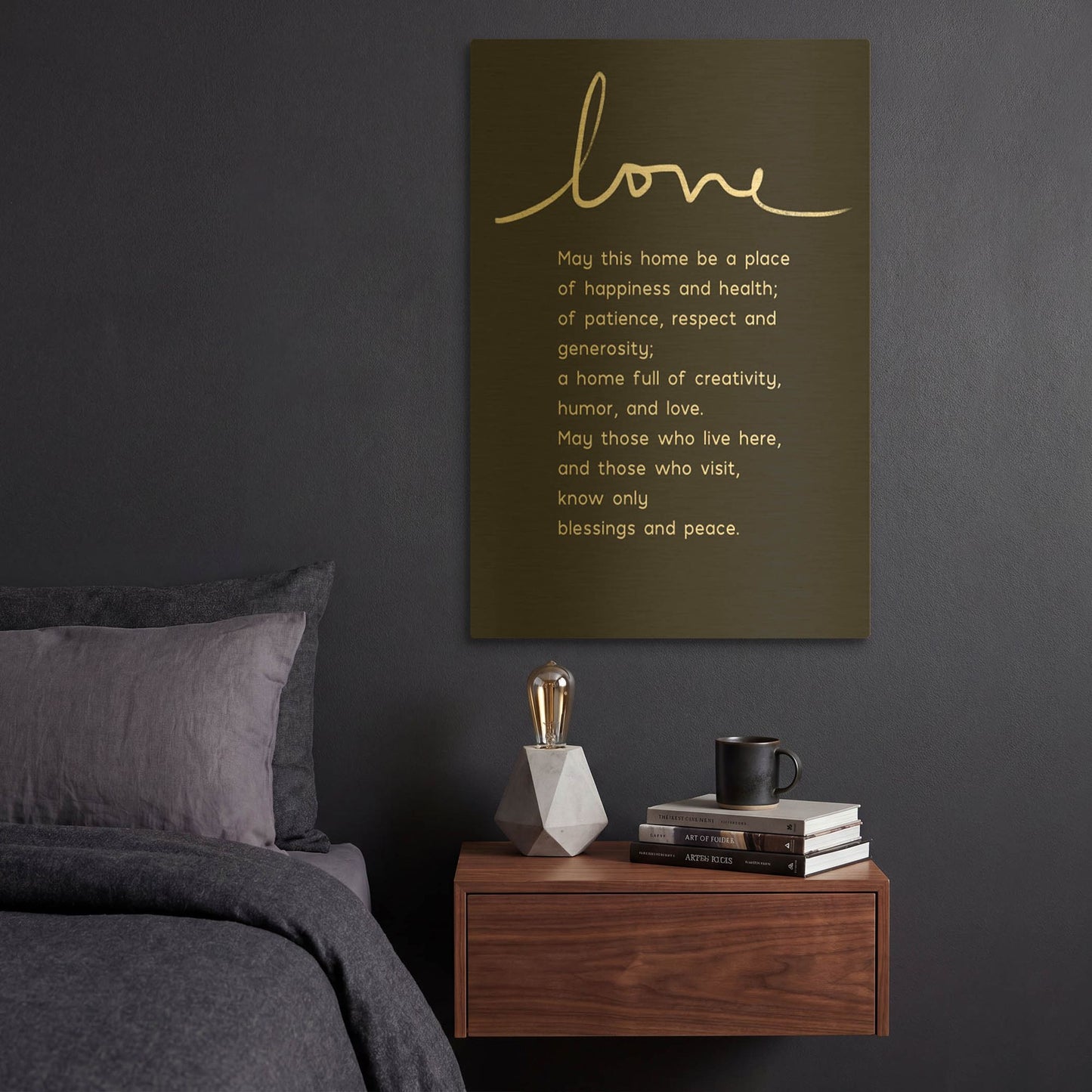 'LW4263' By Linda Woods Gold Metal Wall Art
