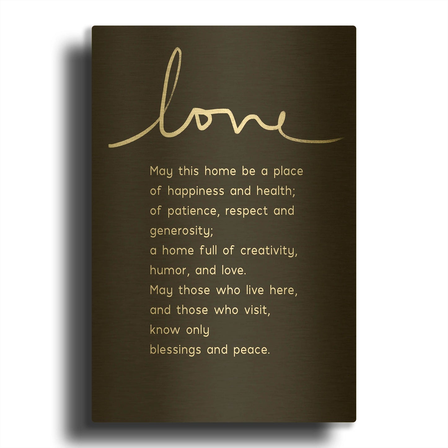 'LW4263' By Linda Woods Gold Metal Wall Art