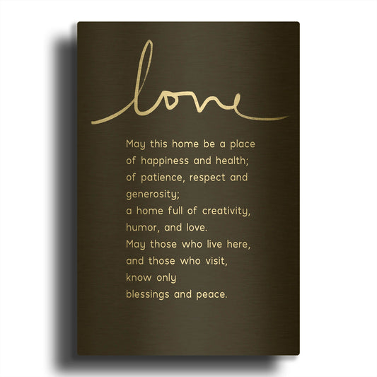 'LW4263' By Linda Woods Gold Metal Wall Art