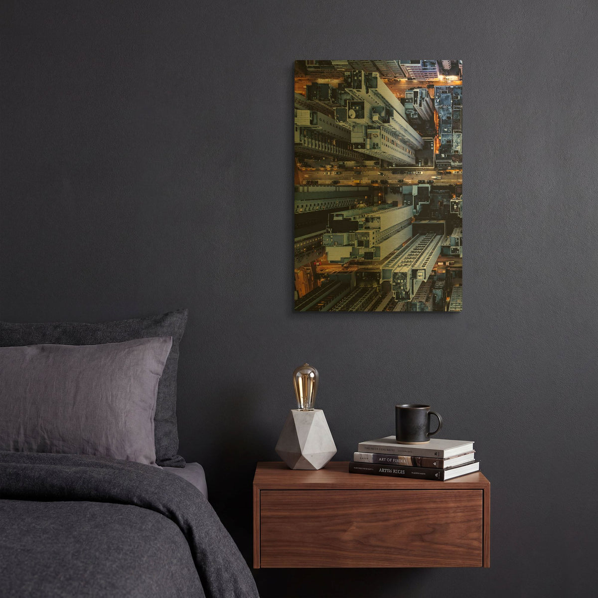 'Hongkong I' By PhotoINC Studio Gold Metal Wall Art