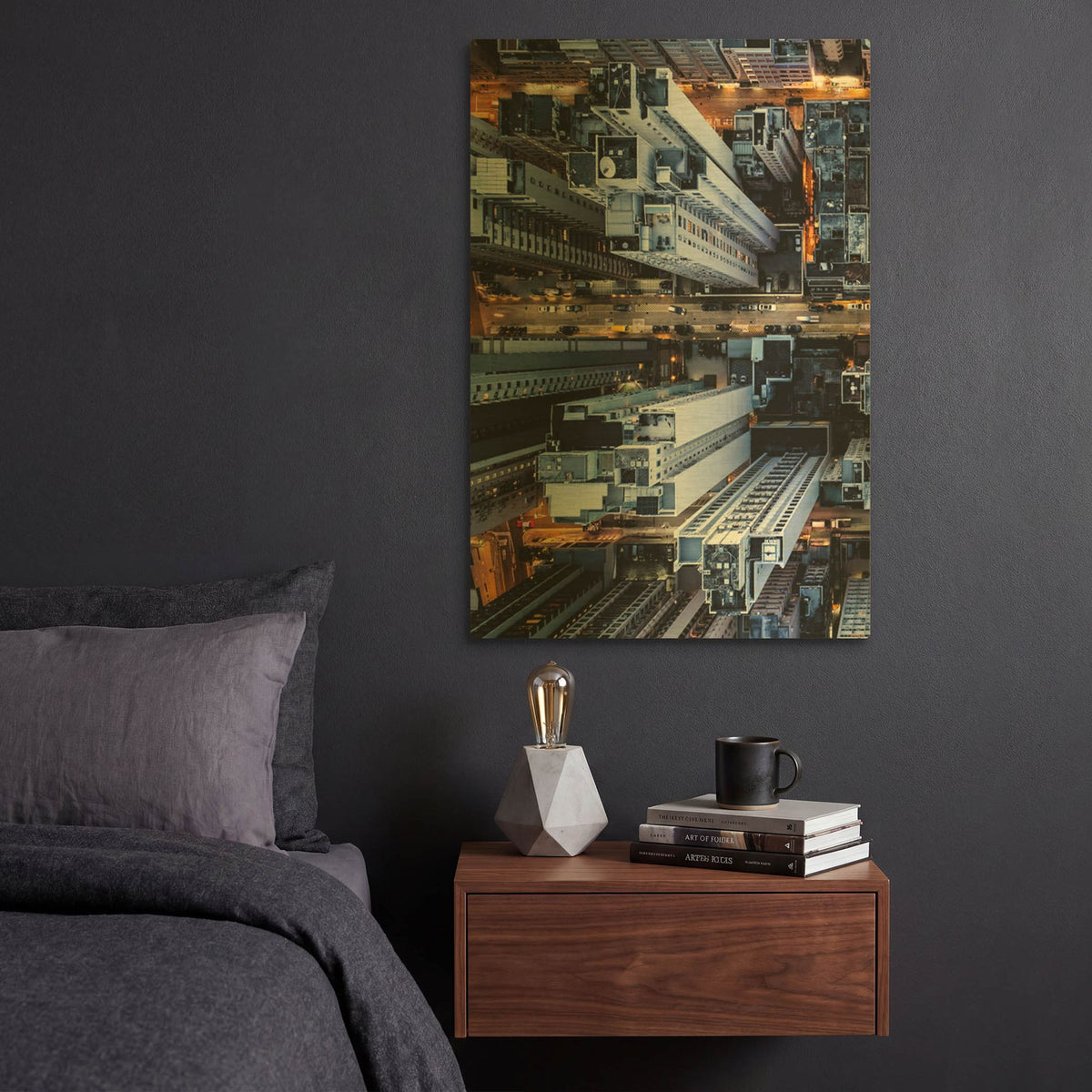 'Hongkong I' By PhotoINC Studio Gold Metal Wall Art