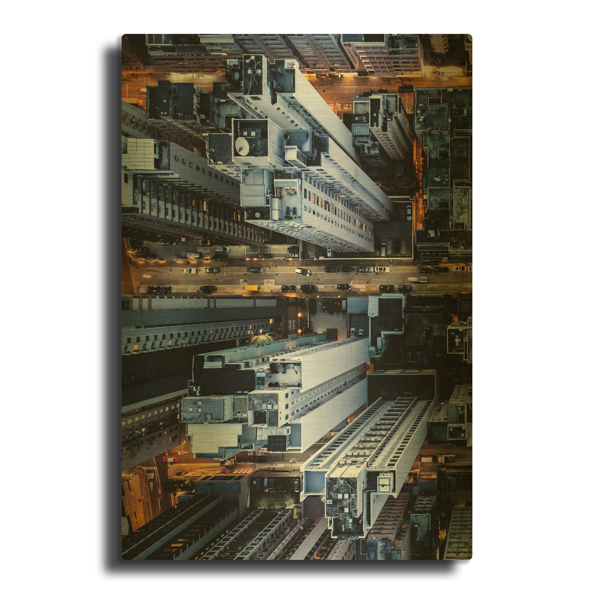 'Hongkong I' By PhotoINC Studio Gold Metal Wall Art