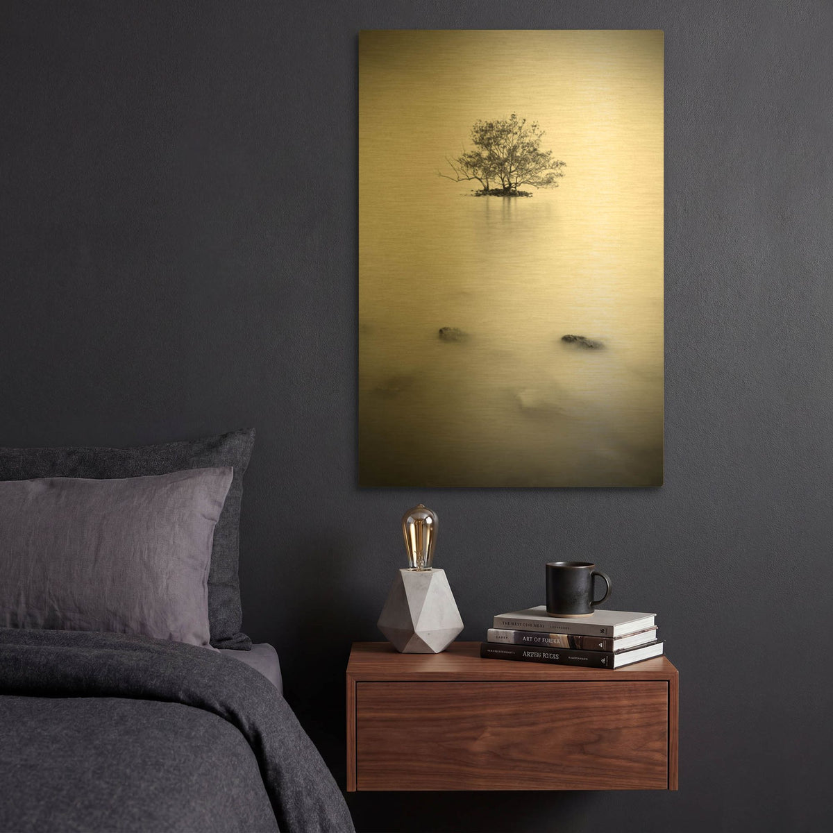'In The Mist 2' By PhotoINC Studio Gold Metal Wall Art