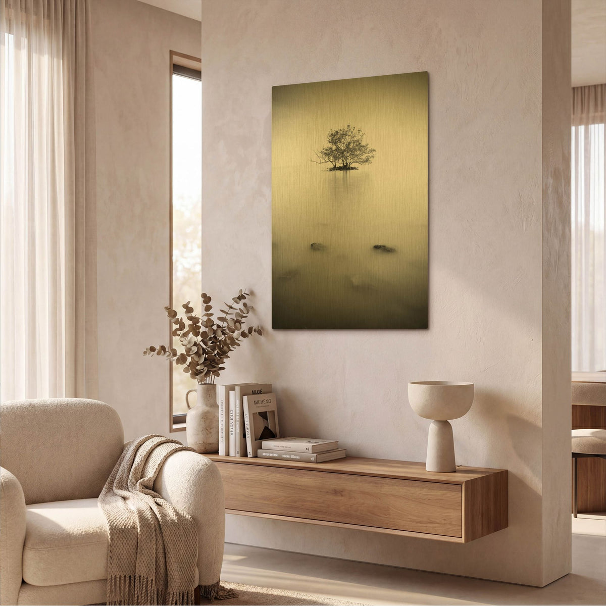 'In The Mist 2' By PhotoINC Studio Gold Metal Wall Art