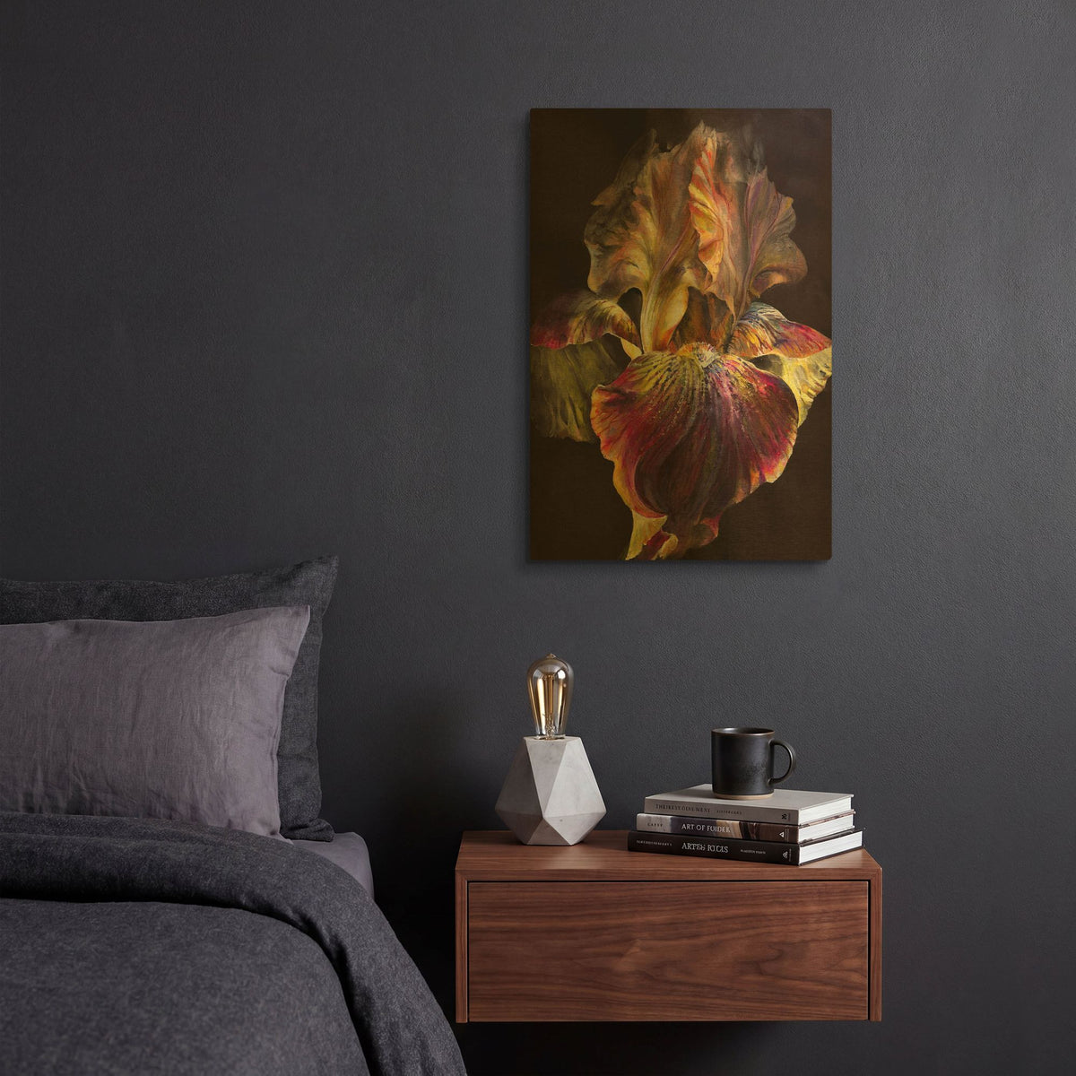 'Iris' By PhotoINC Studio Gold Metal Wall Art