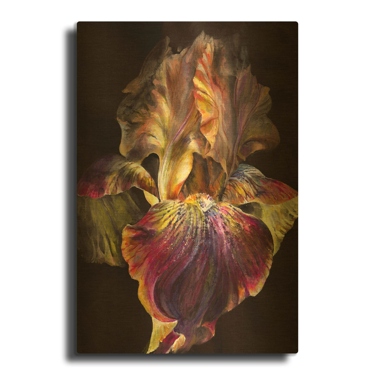 'Iris' By PhotoINC Studio Gold Metal Wall Art