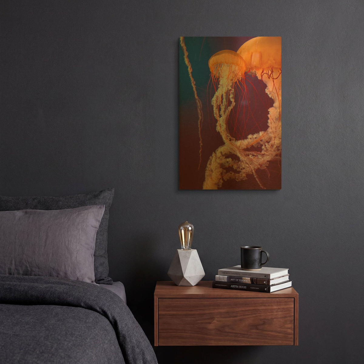 'Jelly 3' By PhotoINC Studio Gold Metal Wall Art