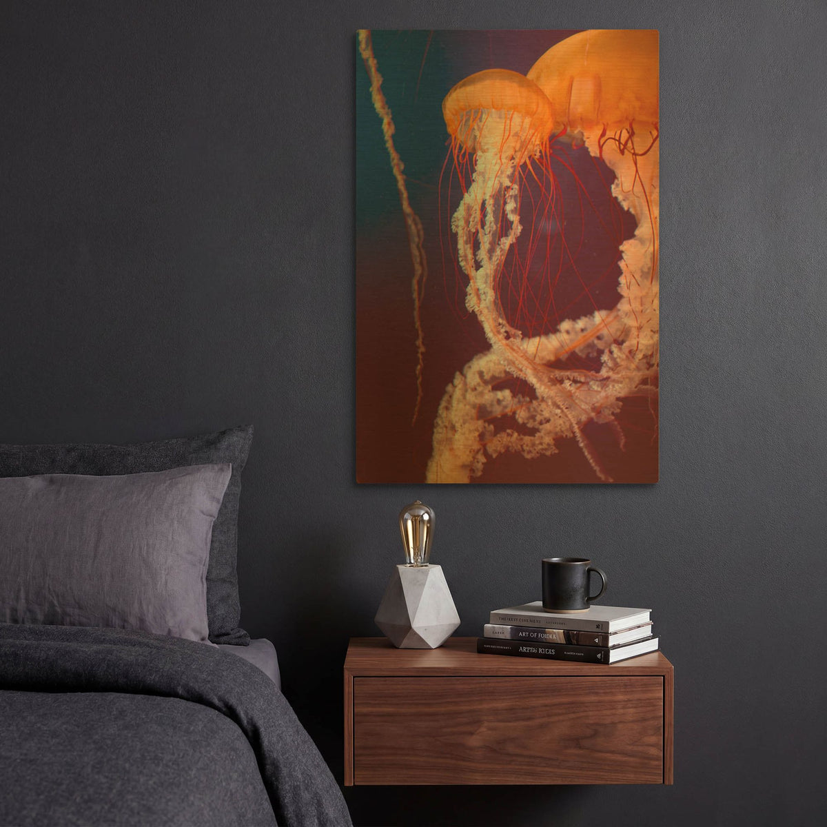 'Jelly 3' By PhotoINC Studio Gold Metal Wall Art
