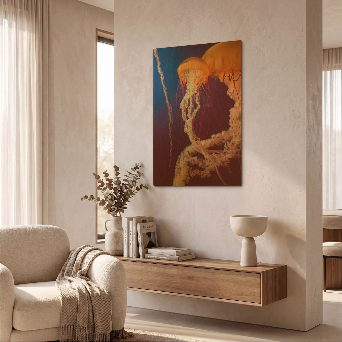 'Jelly 3' By PhotoINC Studio Gold Metal Wall Art