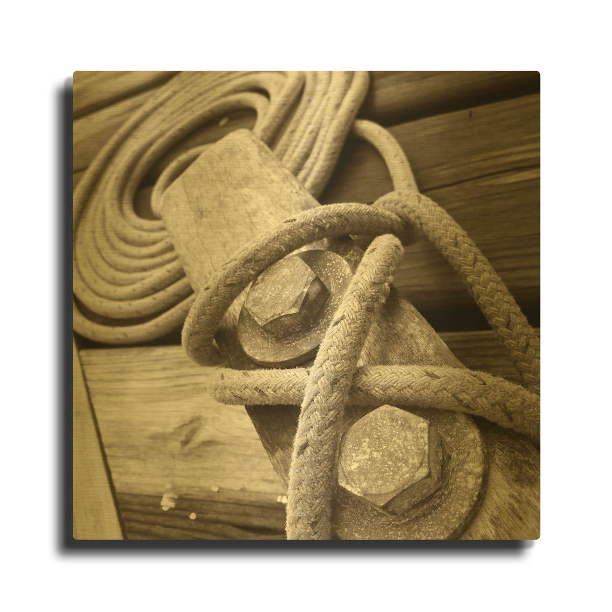 'Knots And Bolts' By PhotoINC Studio Gold Metal Wall Art