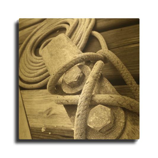 'Knots And Bolts' By PhotoINC Studio Gold Metal Wall Art
