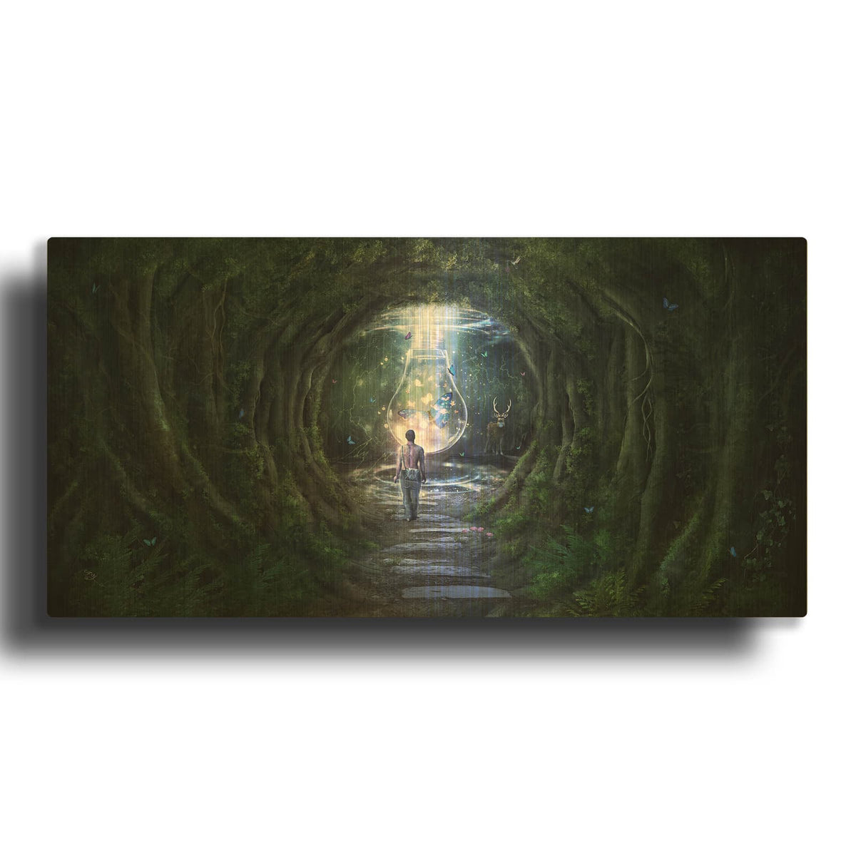 'Stay for a Moment' By Cameron Gray Gold Metal Wall Art