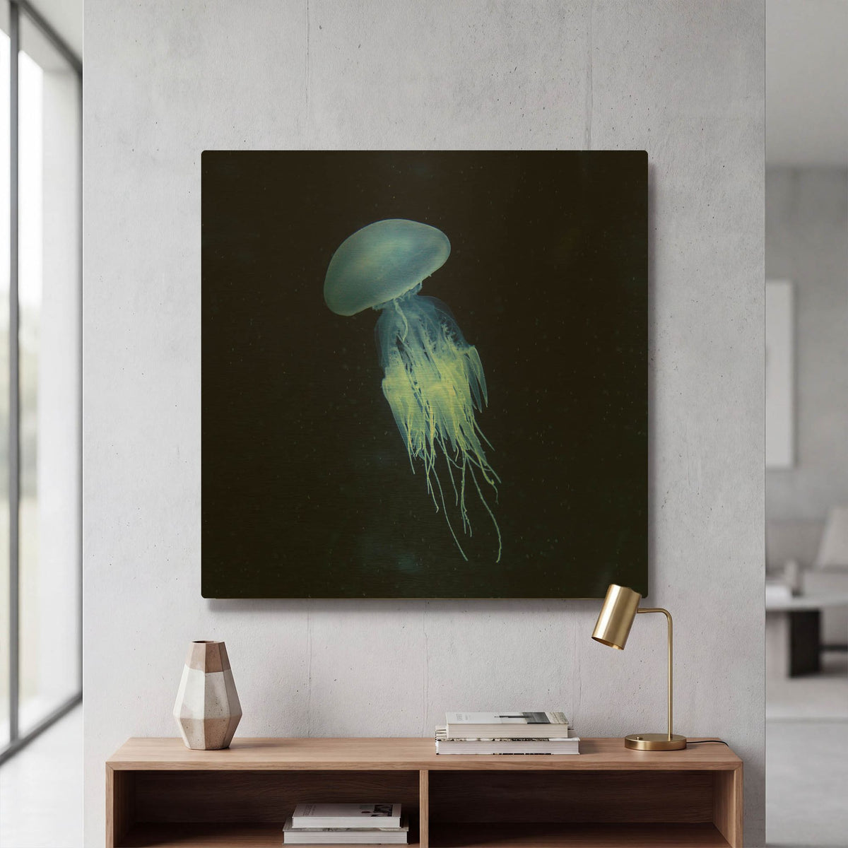 'Luminescent Jellyfish' By PhotoINC Studio Gold Metal Wall Art