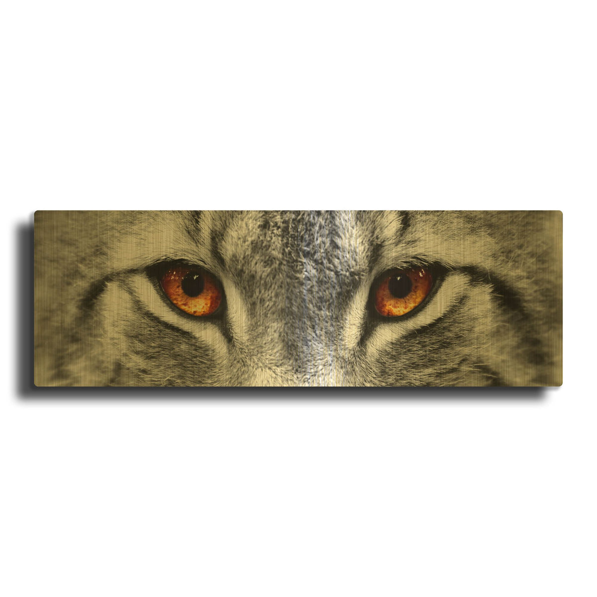 'Lynx 2' By PhotoINC Studio Gold Metal Wall Art
