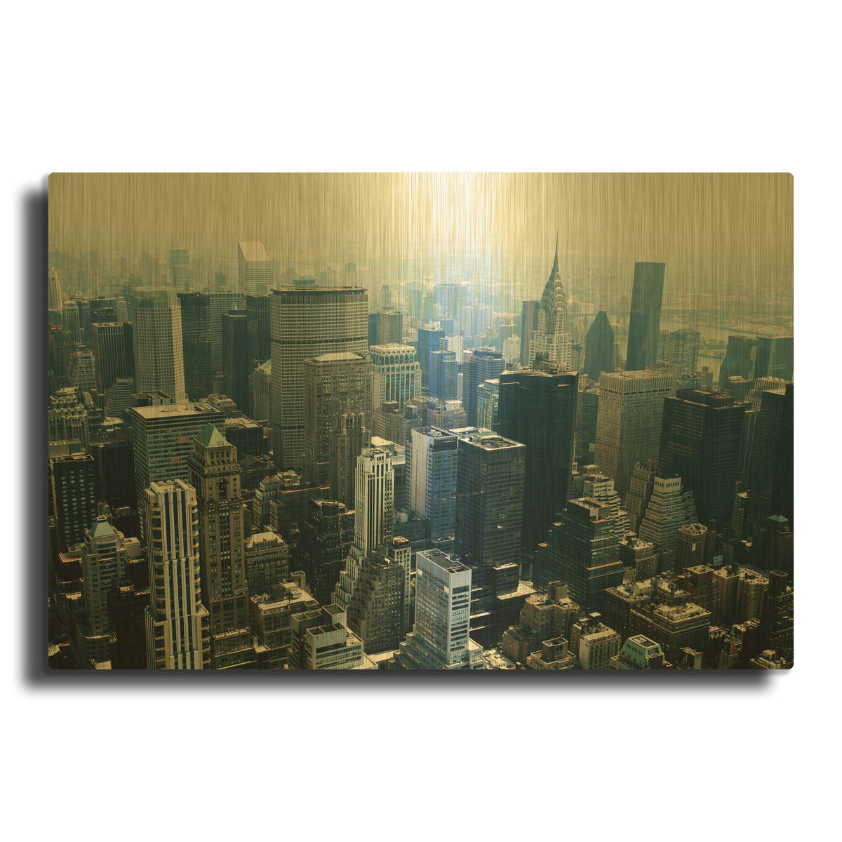 'Manhattan' By PhotoINC Studio Gold Metal Wall Art