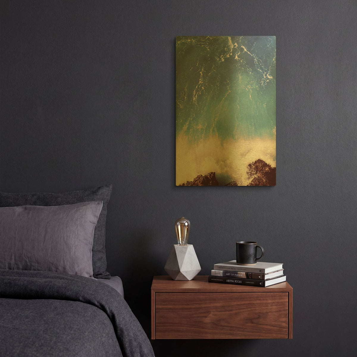 'Meeting Point' By PhotoINC Studio Gold Metal Wall Art