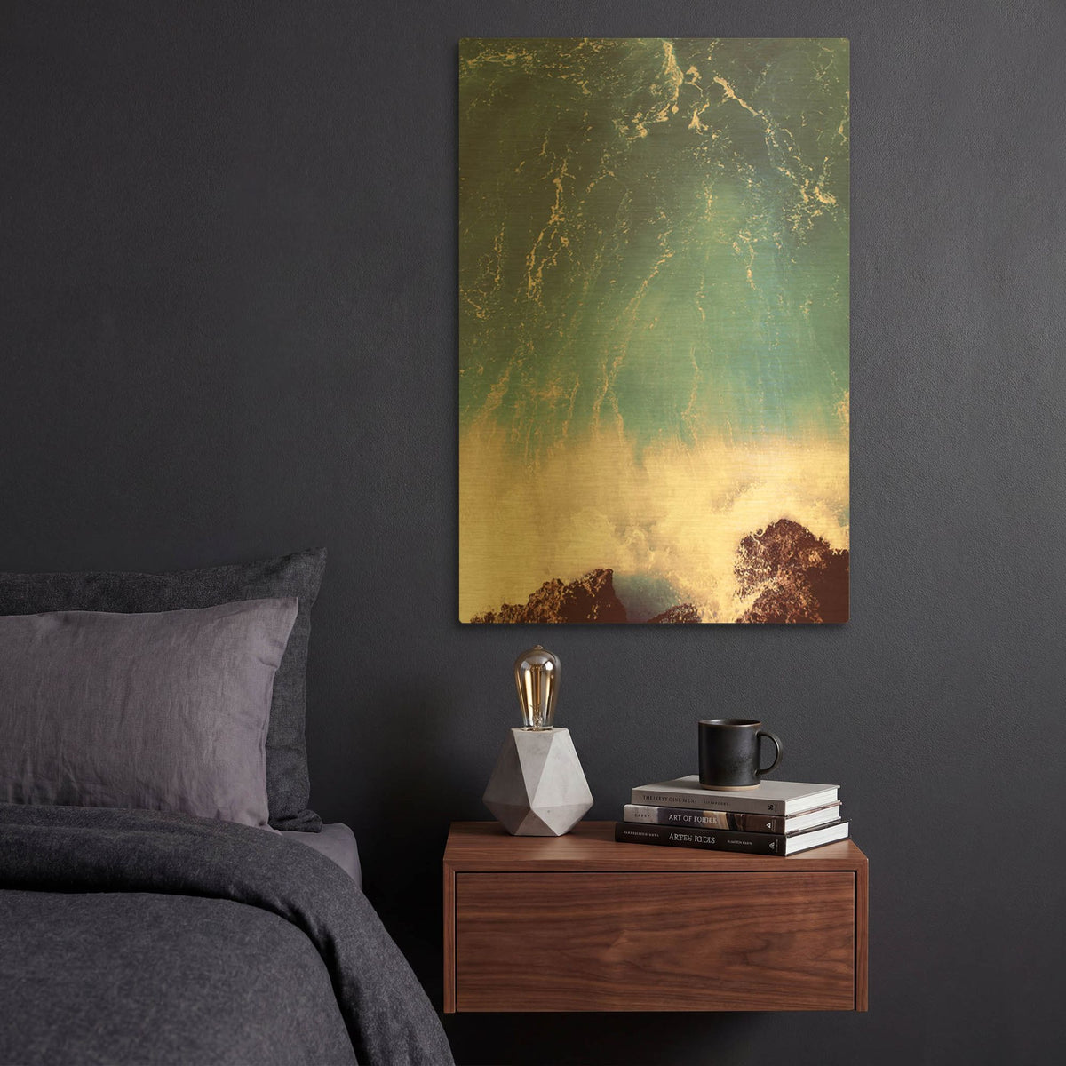 'Meeting Point' By PhotoINC Studio Gold Metal Wall Art