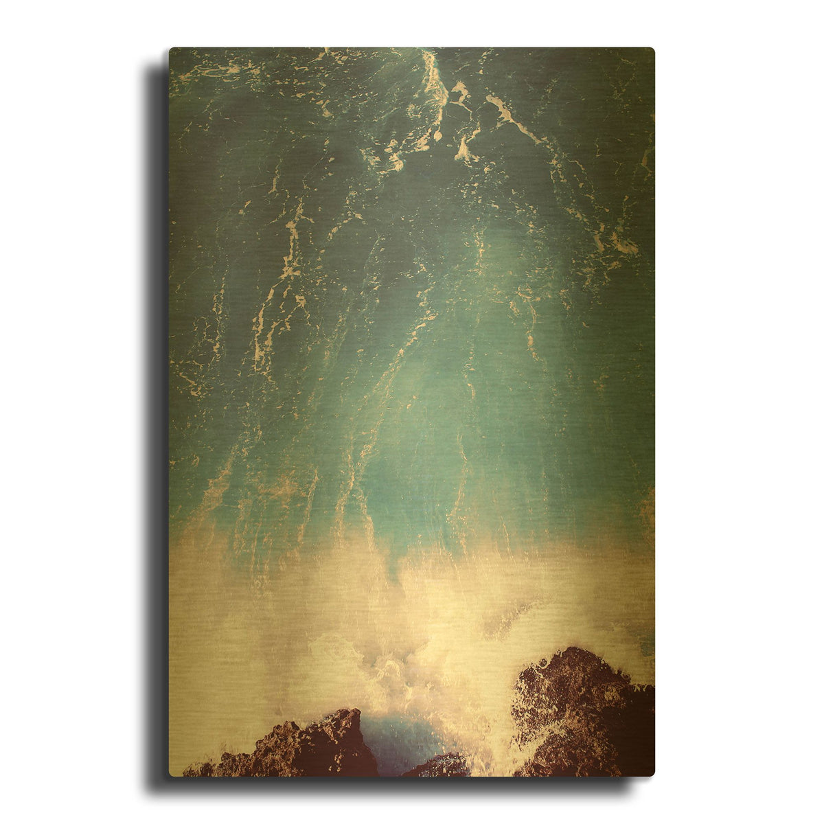 'Meeting Point' By PhotoINC Studio Gold Metal Wall Art