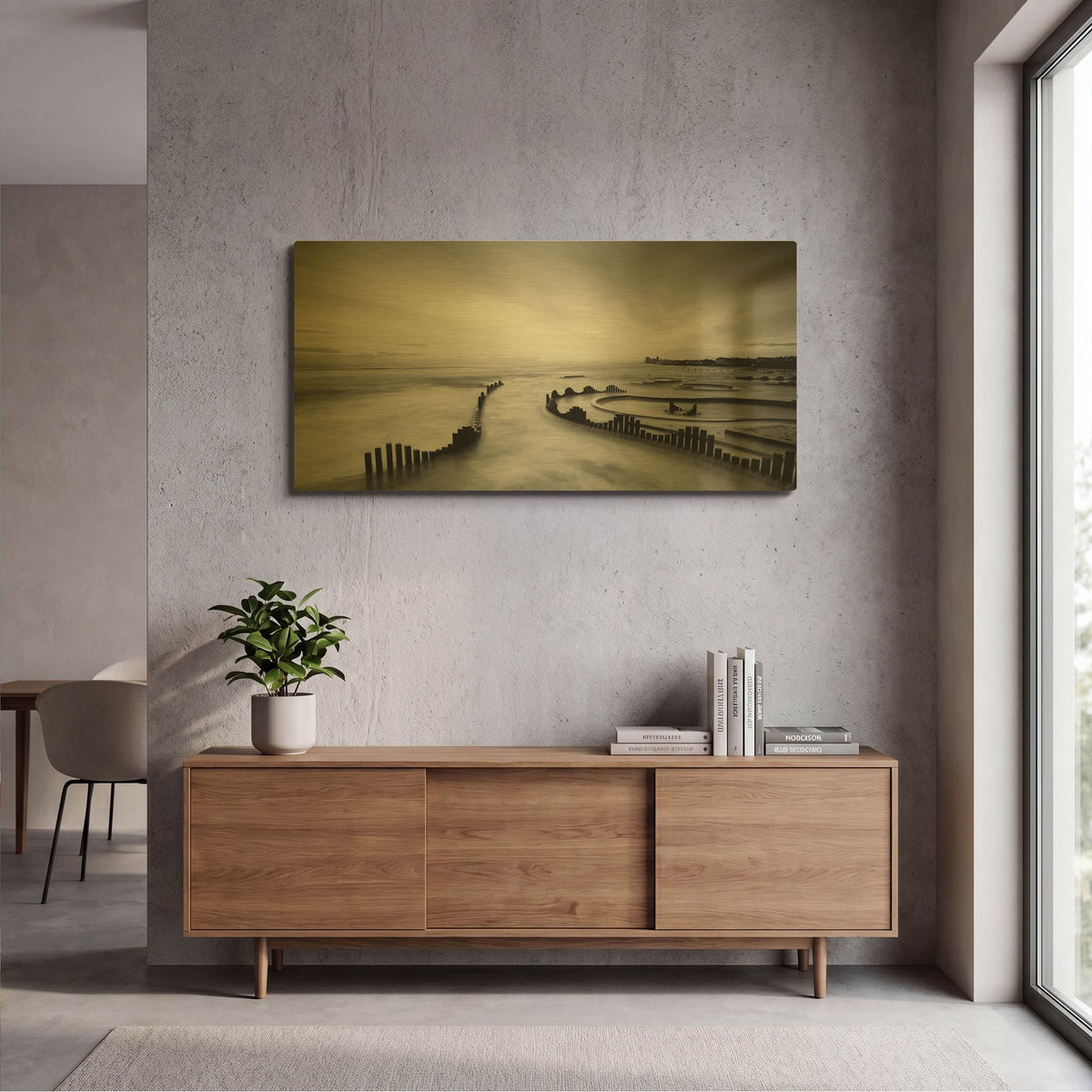 'Mist' By PhotoINC Studio Gold Metal Wall Art