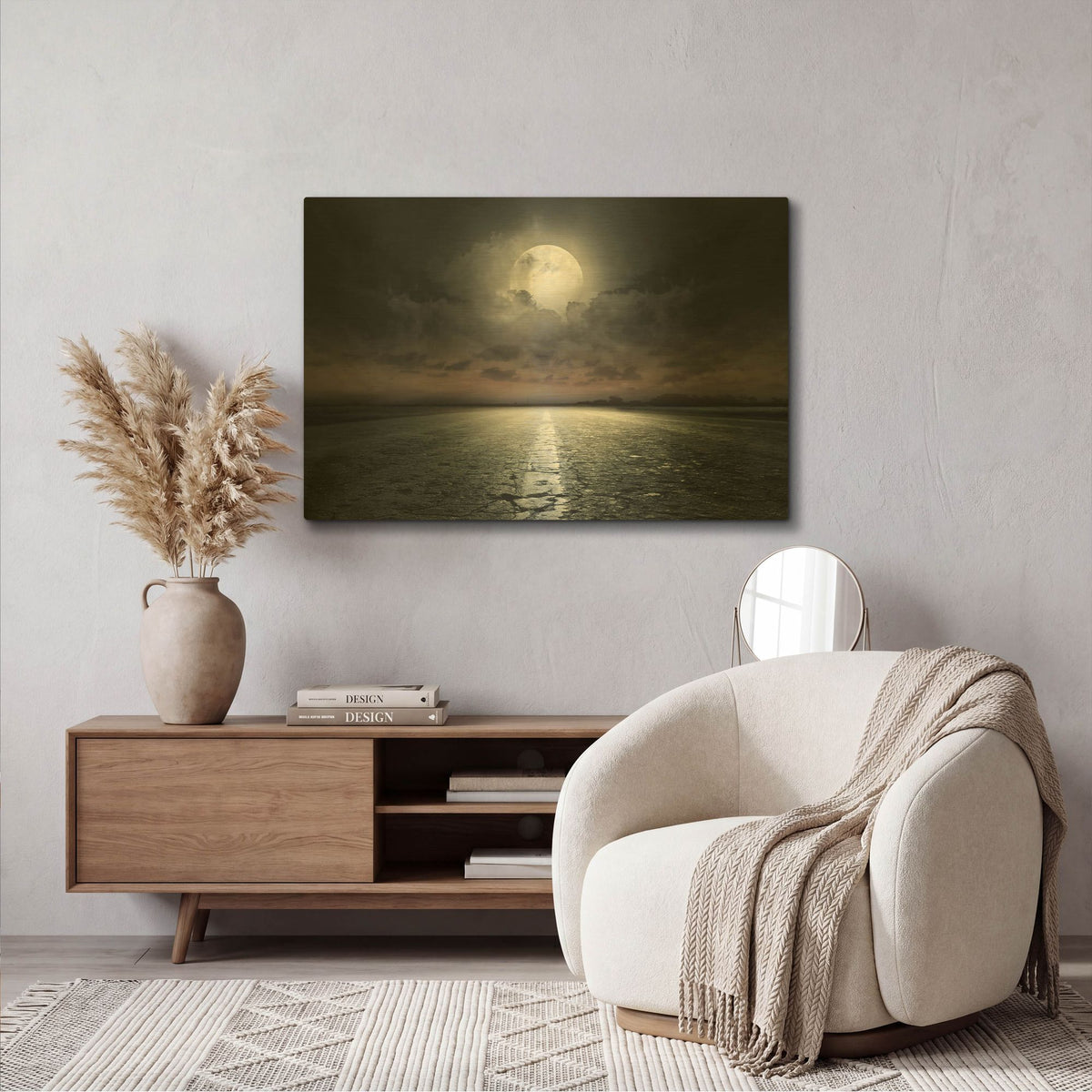 'Moon' By PhotoINC Studio Gold Metal Wall Art